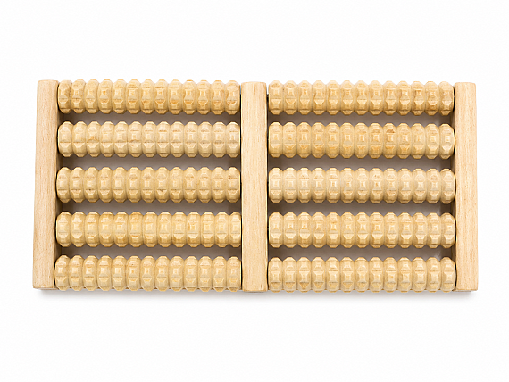 10-Roller Wooden Foot Massager – Manual Foot Massage Roller - 5
