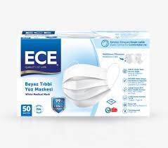 Tek Kullanımlık 3 Katlı Maske (50'li Kutu) ECE - 2