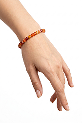 3 mm Kahverengi Akik Taşı Bileklik - 2