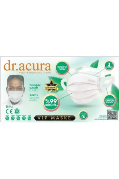 3-Ply 50-Pack White Soft Elastic Face Mask – Comfortable and Secure Protection - 3