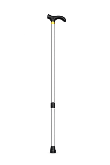 Adjustable Metal Walking Cane – Lightweight Support Cane with Non-Slip Base - 1