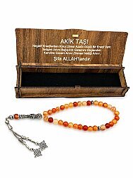 Title: Agate Natural Stone Tasbih with Box - 1