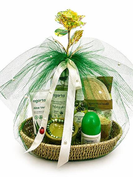 Aloe Vera Yeşil Bakım Sepeti - 1