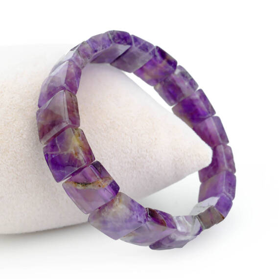 Amethyst Armband aus Naturstein (Rechteckig) - 4