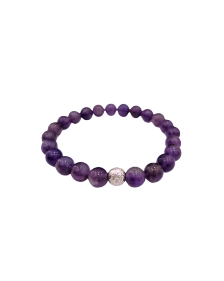 Amethyst Natural Stone Bracelet: - 2