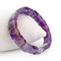 Amethyst Natural Stone Bracelet (Rectangle) - 4
