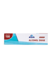 Aqua Alcohol Swab 100 pcs – Sterile and Convenient Medical Hygiene Wipes - 3