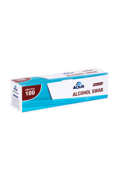 Aqua Alcohol Swab 100 pcs – Sterile and Convenient Medical Hygiene Wipes - 4