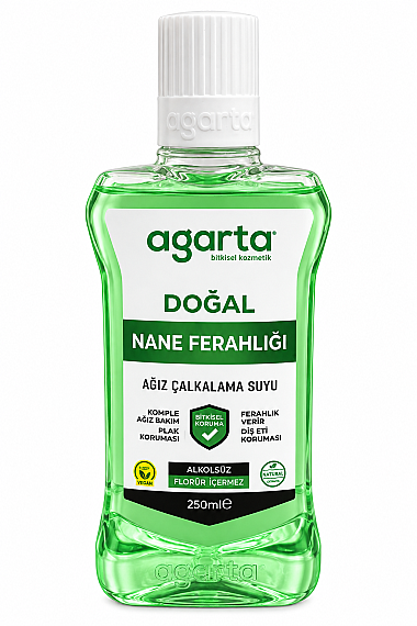 Bain de Bouche Naturel à la Menthe Agarta (250 ml) – Soin Quotidien de la Bouche et des Dents - 1