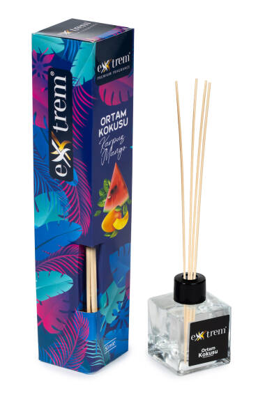 Bambu Çubuklu Oda Kokusu – Karpuz & Mango 50ml (Kare Şişe) - 5