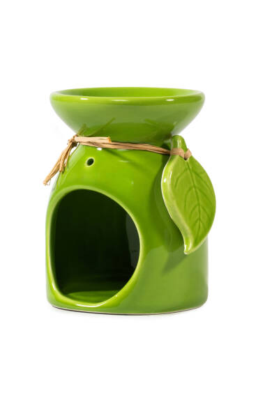 Blatt-Duftölbrenner – Pistaziengrün - 4