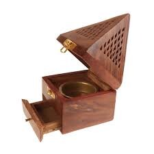 Boîte à Brûler de Cônes en Bois - 5