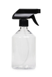 Bouteille à vaporisateur avec gâchette noire - Bouteille PET épaisse de 500 ml - 