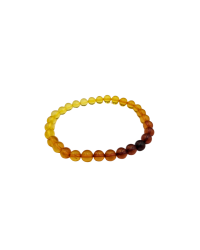 Bracelet en ambre naturel dégradé de couleurs : - 