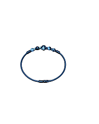 Bracelet en Cuir et Obsidienne - 