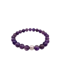 Bracelet en pierre naturelle Améthyste : - 2