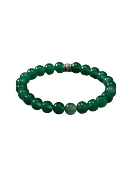Bracelet en Pierre Naturelle d’Agate Verte - 1