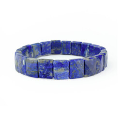 Bracelet en Pierre Naturelle de Lapis Lazuli (Carré) - 2