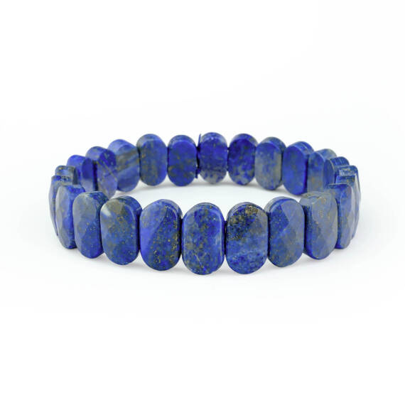 Bracelet en Pierre Naturelle de Lapis-Lazuli (Ovale) - 1