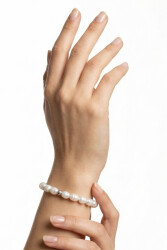 Bracelet en Pierre Naturelle de Perle Blanche - 3