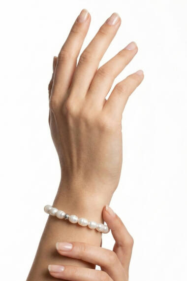 Bracelet en Pierre Naturelle de Perle Blanche - 3