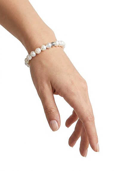 Bracelet en Pierre Naturelle de Perle Blanche - 2