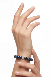 Bracelet en Pierre Naturelle de Perle Noire - 3