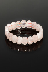 Bracelet en Pierre Naturelle de Quartz Rose - 4