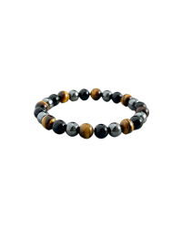Bracelet en Pierre Naturelle d’Hématite et Œil de Tigre - 4