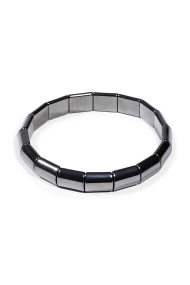 Bracelet en Pierre Naturelle d’Hématite (Rectangulaire) - 1