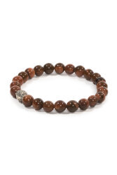 Bracelet en Pierre Naturelle Pierre Étoilée Brune - 