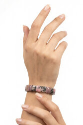 Bracelet Rolex en Pierre Naturelle de Rhodonite (Carré) – Bracelet Unisexe Élégant - 3