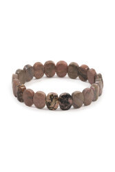 Bracelet Rolex en Pierre Naturelle de Rhodonite (Ovale) - 1