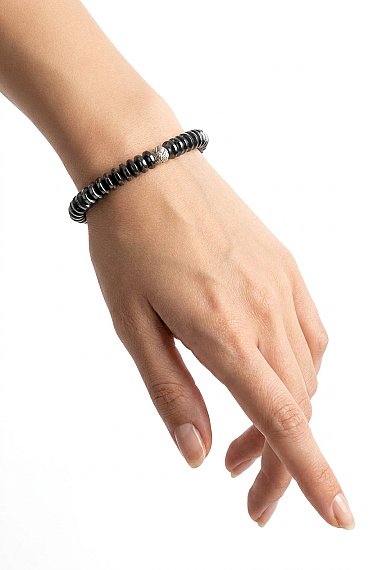 Bracelet Rolex en Pierre Naturelle d’Hématite (Effet Écaillé) – Bracelet Brillant Unisexe - 3