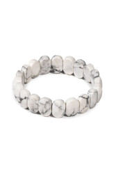 Bracelet Rolex en Pierre Naturelle Howlite (Ovale) - İpekyol
