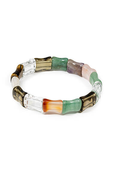 Bracelet Rolex en Pierres Naturelles Chakra (Rectangulaire) – Bracelet Unisexe Coloré - 1