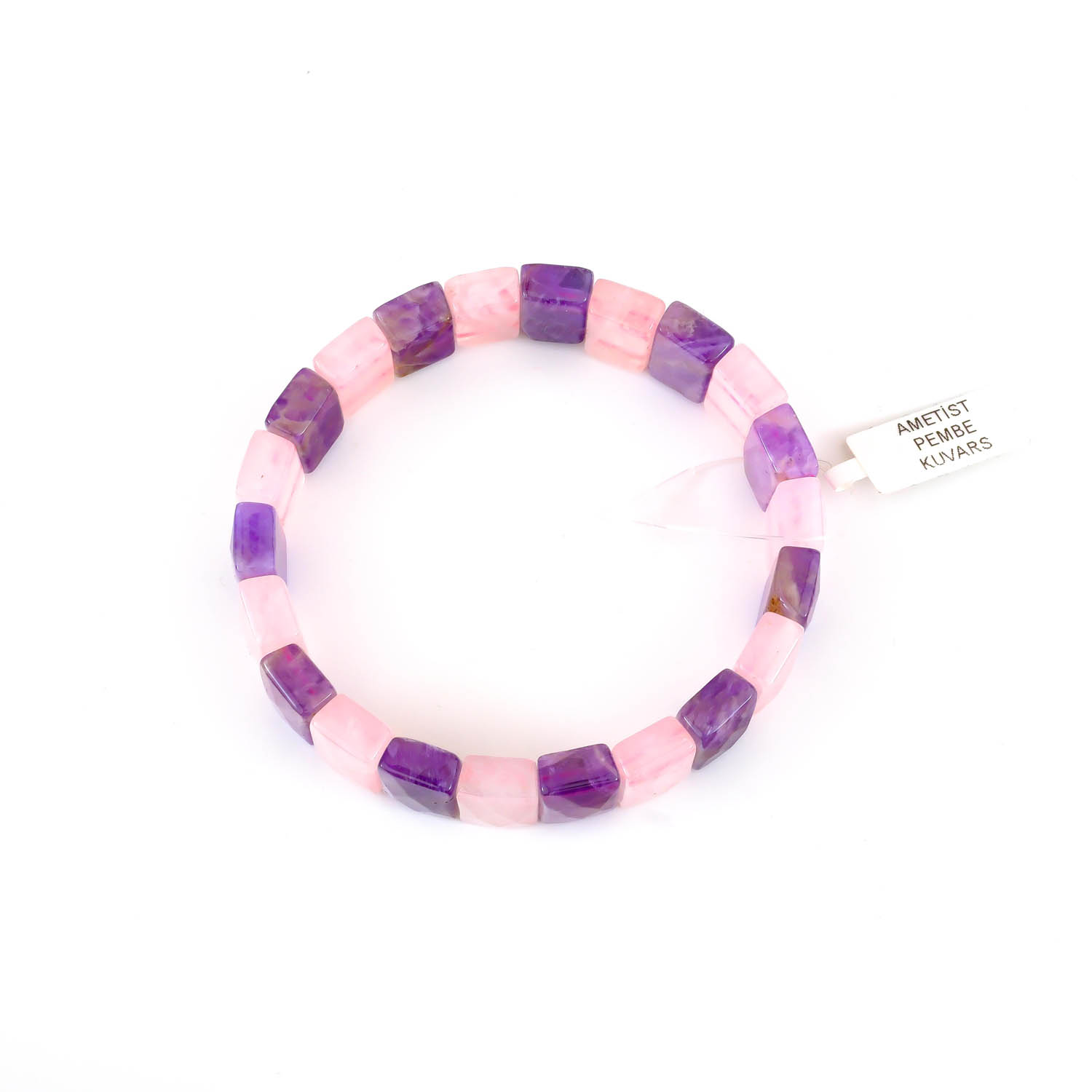 Bracelet Rolex en Pierres Naturelles Quartz Rose & Améthyste – Fait Main Élégant - 3