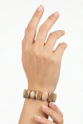 Brauner Jaspis Naturstein Rolex-Armband – Natürliches Unisex-Armband - 3