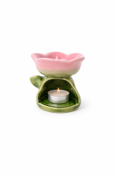 Brûleur d'Huiles Essentielles en Céramique – Forme Fleur Décorative - 2