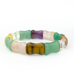 Chakra Natural Stone Rolex Bracelet (Rectangle Cut) - İpekyol