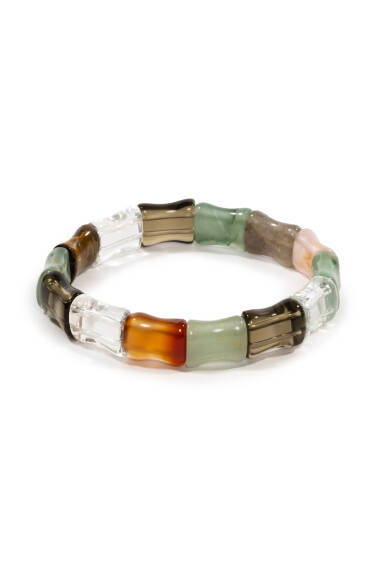 Chakra Natural Stone Rolex Bracelet (Rectangular) – Colorful Unisex Bracelet - 1