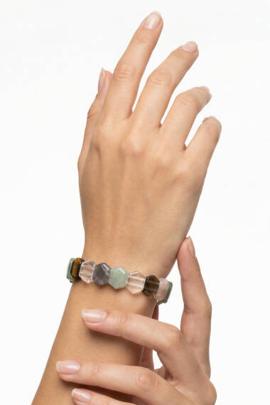 Chakra Naturstein Rolex-Armband im Waben-Design – Farbiges Unisex-Armband - 3