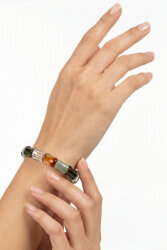 Chakra Naturstein Rolex-Armband (Rechteckig) – Farbenfrohes Unisex-Armband - 3