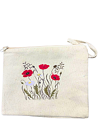Çok Amaçlı Bez Cüzdan Çiçek Baskılı - 