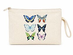 Çok Amaçlı Bez Cüzdan Kelebek Baskılı - 