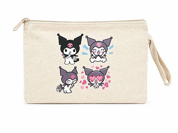 Çok Amaçlı Bez Cüzdan Kuromi Baskılı - 1