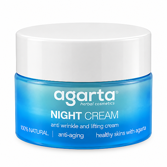 Crème de Nuit Naturelle Anti-Âge – À l’Acide Hyaluronique & Vitamine E (50 ml) - 1