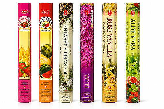Çubuk Tütsü Seti (Rose Vanilla, Aloe Vera, Lilac, Yasemin, Karpuz, Çilek) – Aromaterapi & Rahatlatıcı Koku Seti - 1