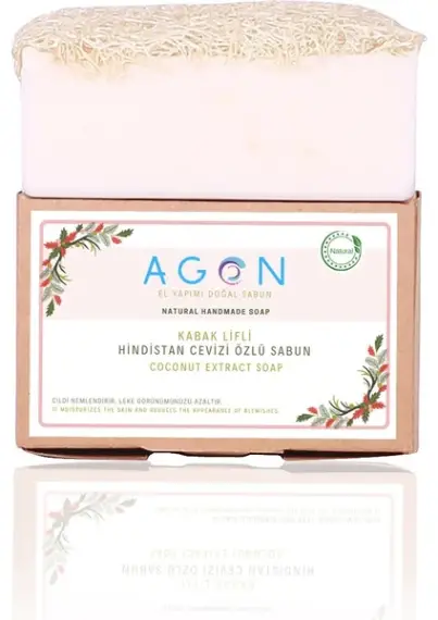 Doğal Kabak Lifli Hindistan Cevizi Özlü Sabun - AGON