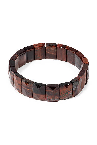 سوار حجر عين النمر الأحمر الطبيعي على طراز رولكس - 1